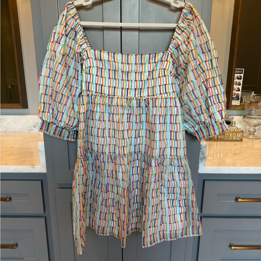 Amanda Uprichard Multicolor Striped Dress